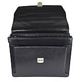 Pánske tašky - Veľká kožená aktovka v čiernej farbe s bohatou výbavou - 15775778_
