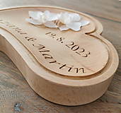 Prstene - Drevený podnos na obrúčky - 15777247_