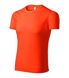 Polotovary - Unisex tričko PIXEL neon orange 91 - 15776568_
