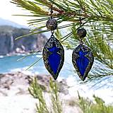 Náušnice - Náušnice vintage štýl s imitáciou skla Modrá a Striebro, Kolekcia Jadranské sny - 15777385_