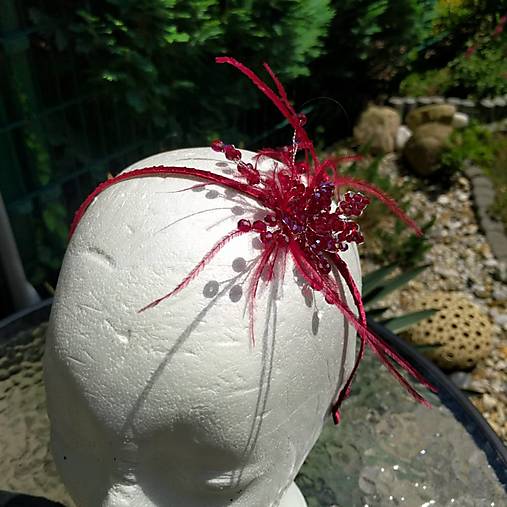Čiapky, čelenky, klobúky - Bordeaux Crystals Collection ... čelenka - 15778084_