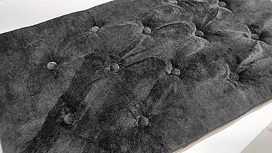 Úžitkový textil - Sedák do vstavanej skrine-čierny zamat-s gombikmi - 15778120_
