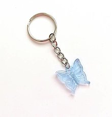 Kľúčenky - Kľúčenky detské - motýľ  (modrá) - 15779986_