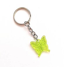 Kľúčenky - Kľúčenky detské - motýľ  (zelená) - 15779991_