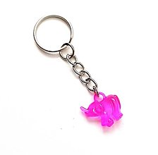 Kľúčenky - Kľúčenky detské - slon (ružová) - 15780004_