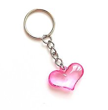 Kľúčenky - Kľúčenky detské - srdce  (ružová svetlá) - 15780017_