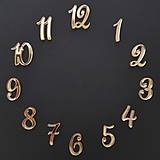 Hodiny - Čísla na hodiny Typ 2 zlaté zrkadlové - 15777943_