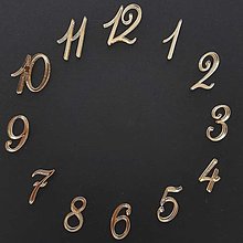 Hodiny - Čísla na hodiny Typ 4 zlaté zrkadlové - 15778038_