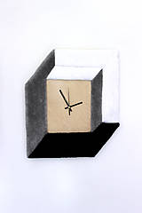 Hodiny - Kobercové hodiny Cubic - 15778308_