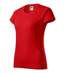 Polotovary - Dámske tričko BASIC červená 07 - 15779007_
