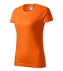 Polotovary - Dámske tričko BASIC oranžová 11 - 15779064_