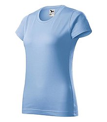 Polotovary - Dámske tričko BASIC nebeská modrá 15 - 15779121_