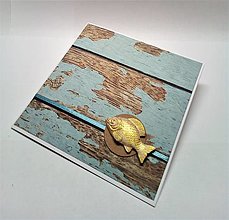 Papiernictvo - Pohľadnica ... zlatá rybka plní priania - 15781618_