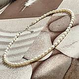Náhrdelníky - Freshwater Pearls Necklace AG925 / Náhrdelník z oválnych sladkovodných perál - 15781983_
