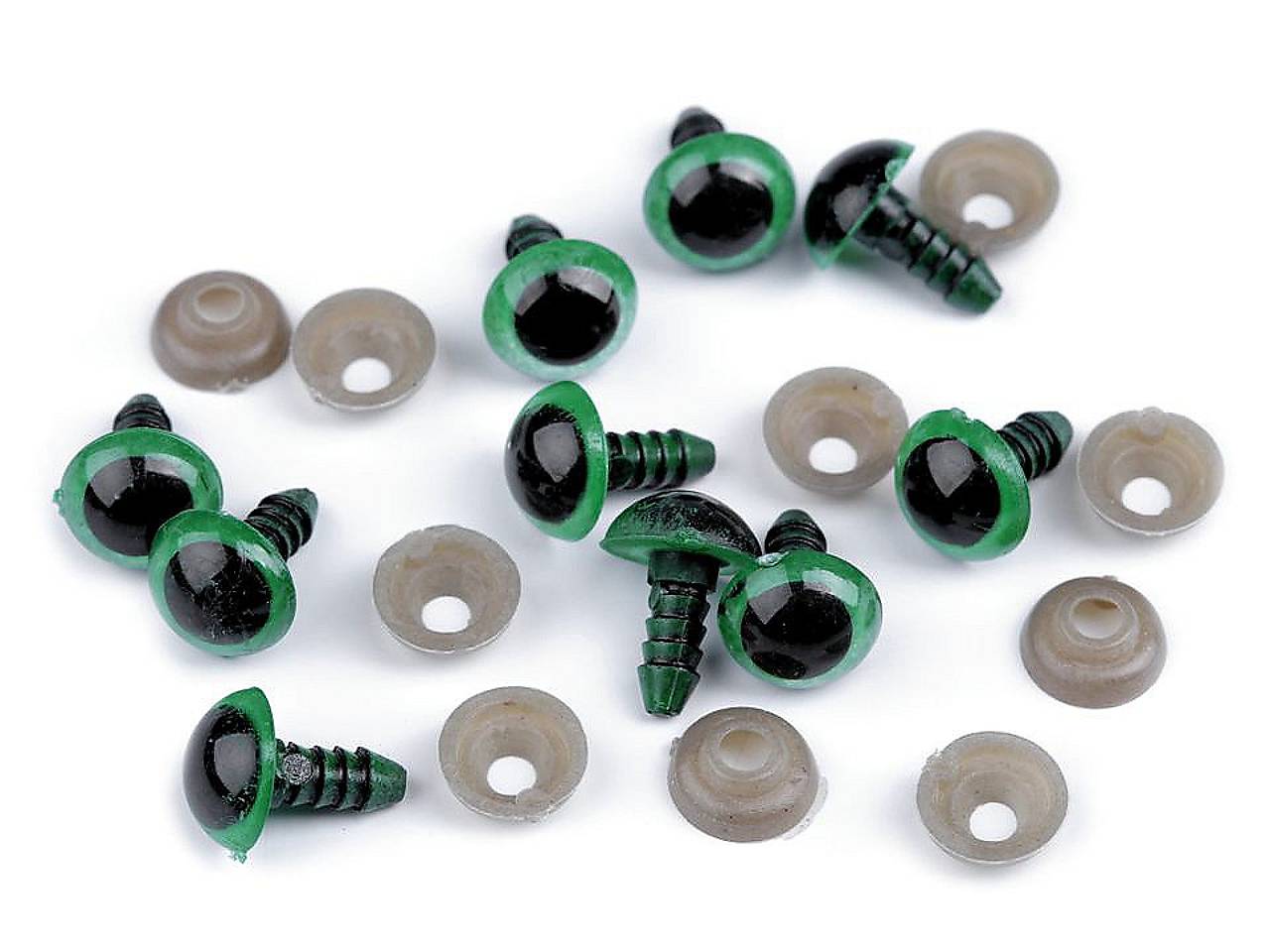 Bezpečnostné oči, 10 mm, cena za 1 pár (zelená)