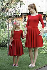 Detské oblečenie - Dievčenské červené bambusové šaty Karlkulka - 15782193_