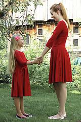 Detské oblečenie - Dievčenské červené bambusové šaty Karlkulka - 15782197_