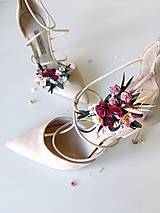 Ponožky, pančuchy, obuv - Kvetinové klipy na topánky "čaj o piatej" - 15782449_