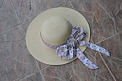 Čiapky, čelenky, klobúky - Dámsky  klobúk  s romantickou mašlou - 15782516_