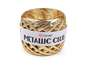 Galantéria - Pletacia priadza Metallic Club 180 g (8105 zlatá) - 15781039_
