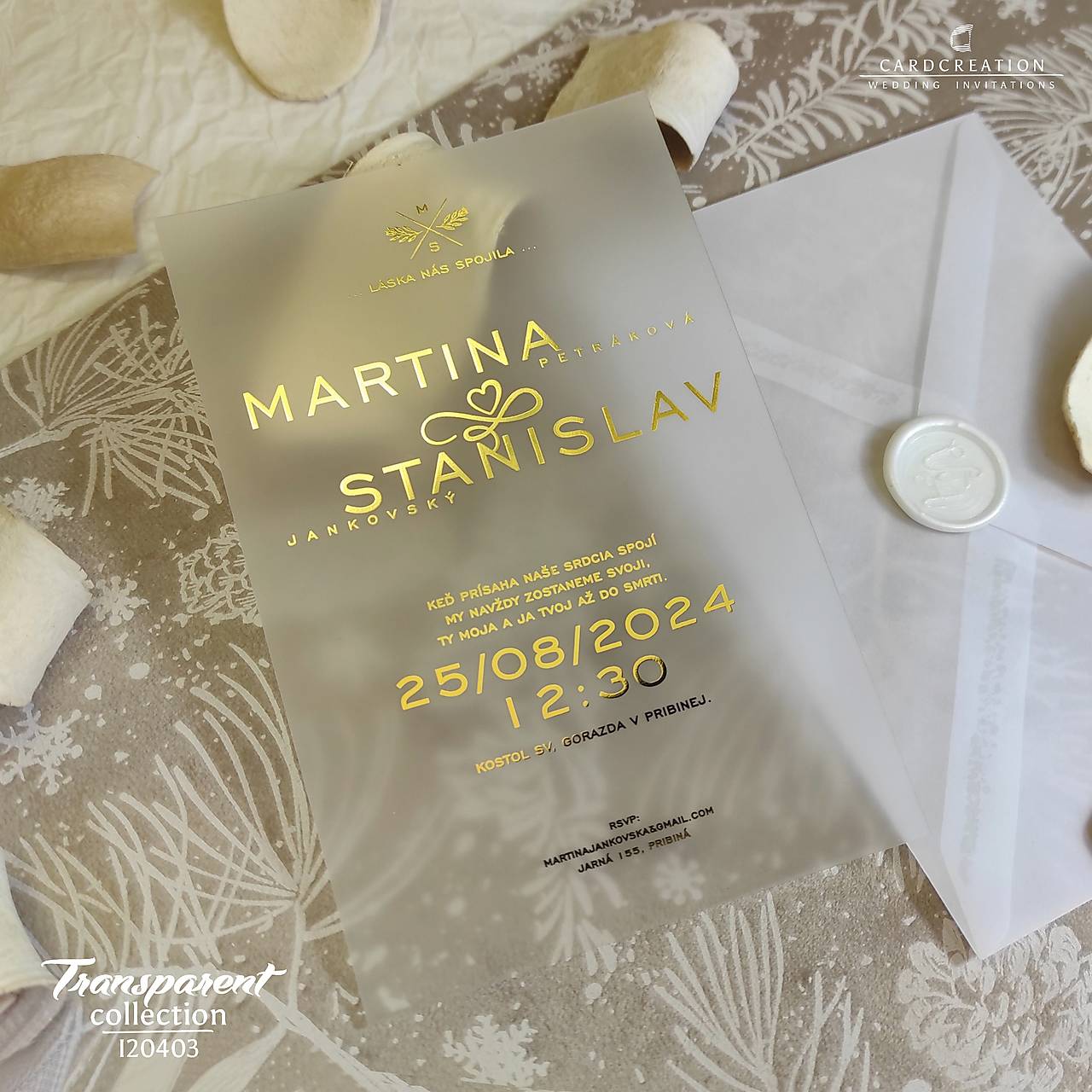 svadobné oznámenie I20403