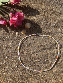 Náhrdelníky - farebný mini náhrdelník  (farebný pastelový) - 15781800_