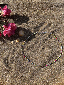 Náhrdelníky - farebný mini náhrdelník  (farebný) - 15781839_