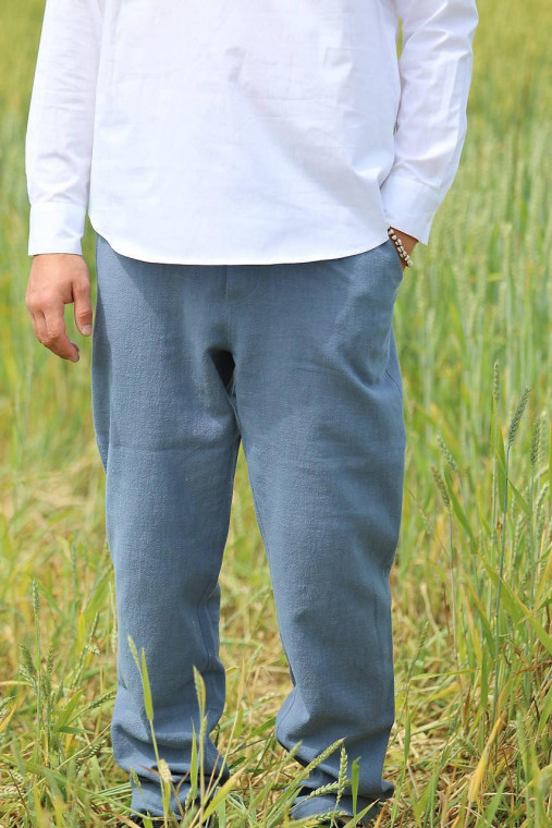 Nohavice - Ľanové nohavice - 15780819_