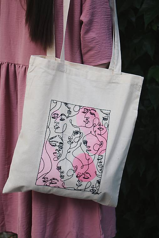 Plátená taška - Abstrakt ženy