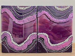 Obrazy - Purple Rain Set / 3D Obraz zo zivice / epoxy resin - 15780809_