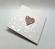 Papiernictvo - Pohľadnica ... svadobné srdce IV - 15784246_