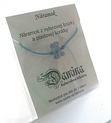 Náramky - Šnúrkové - medvedík (modrá) - 15784383_
