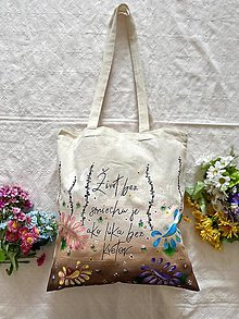 Nákupné tašky - ♥ Plátená, ručne maľovaná taška ♥ - 15784655_