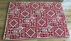 Úžitkový textil - Obojstranná deka 180x110cm z Alize Puffy More - geometrický vzor - 15782677_