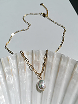 Náhrdelníky - Havana - retiazkový náhrdelník s keshi perlou - 15783664_