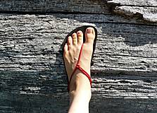 Ponožky, pančuchy, obuv - Barefoot sandále Červené (Základný úväz) - 15783464_