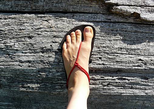 Barefoot sandále Červené (Základný úväz)