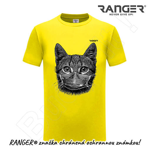 Topy, tričká, tielka - Tričko RANGER® - MAČKA S RÚŠKOM - 15783899_