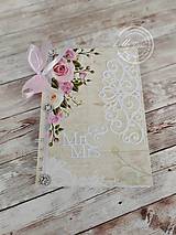 Svadobný zápisník ružový / kniha hostí 