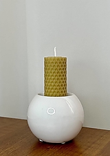 Sviečky - Sviečka z včelieho vosku - 6x3cm - 15785235_