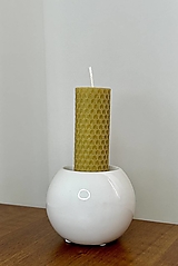 Sviečky - Sviečka z včelieho vosku - 8x3cm - 15785277_