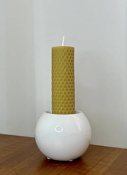 Sviečka z včelieho vosku - 10x3,5cm