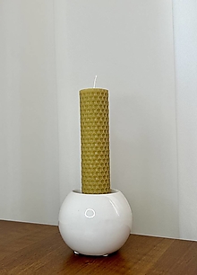 Sviečky - Sviečka z včelieho vosku - 12x3,5cm (Žltá) - 15785243_