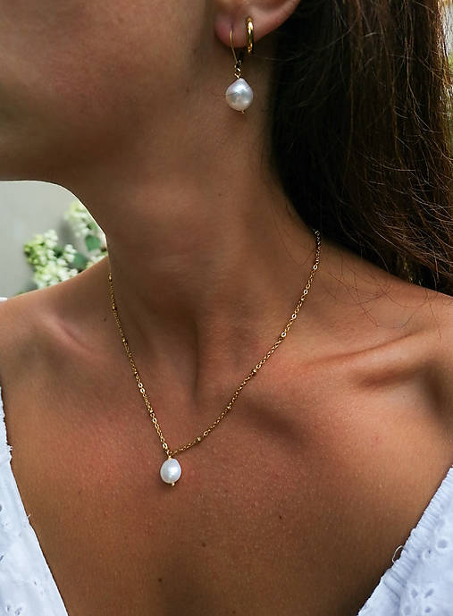 Selene - sada šperkov so sladkovodnými perlami