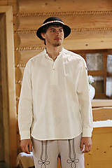 Pánske oblečenie - Pánska ľanová košeľa Pohoda - 15786140_