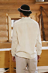 Pánske oblečenie - Pánska ľanová košeľa Pohoda - 15786145_