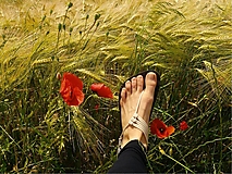 Ponožky, pančuchy, obuv - Barefoot sandále Biele (Líščí úväz) - 15786970_