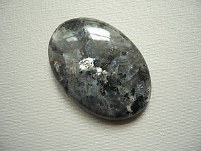 Minerály - Kabošon - larvikit 33 mm, č.9f - 15790054_