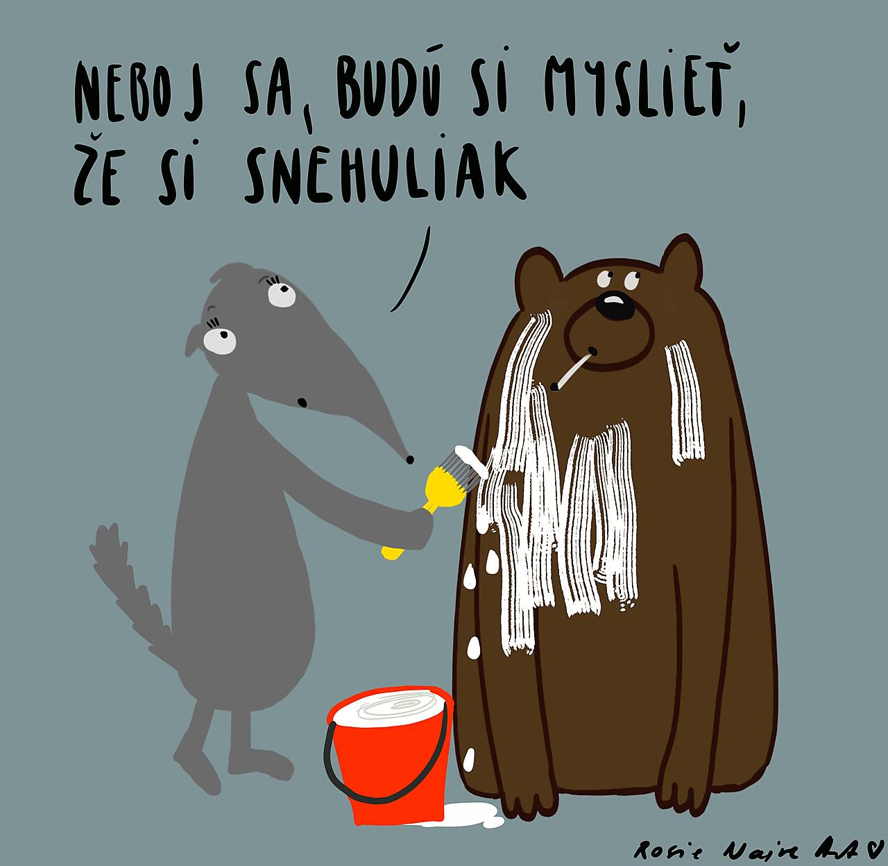 Snehuliak,  giclée art print 30x36