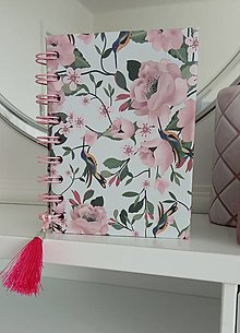 Papier - Zápisník " Ružové ruže" - 15789526_